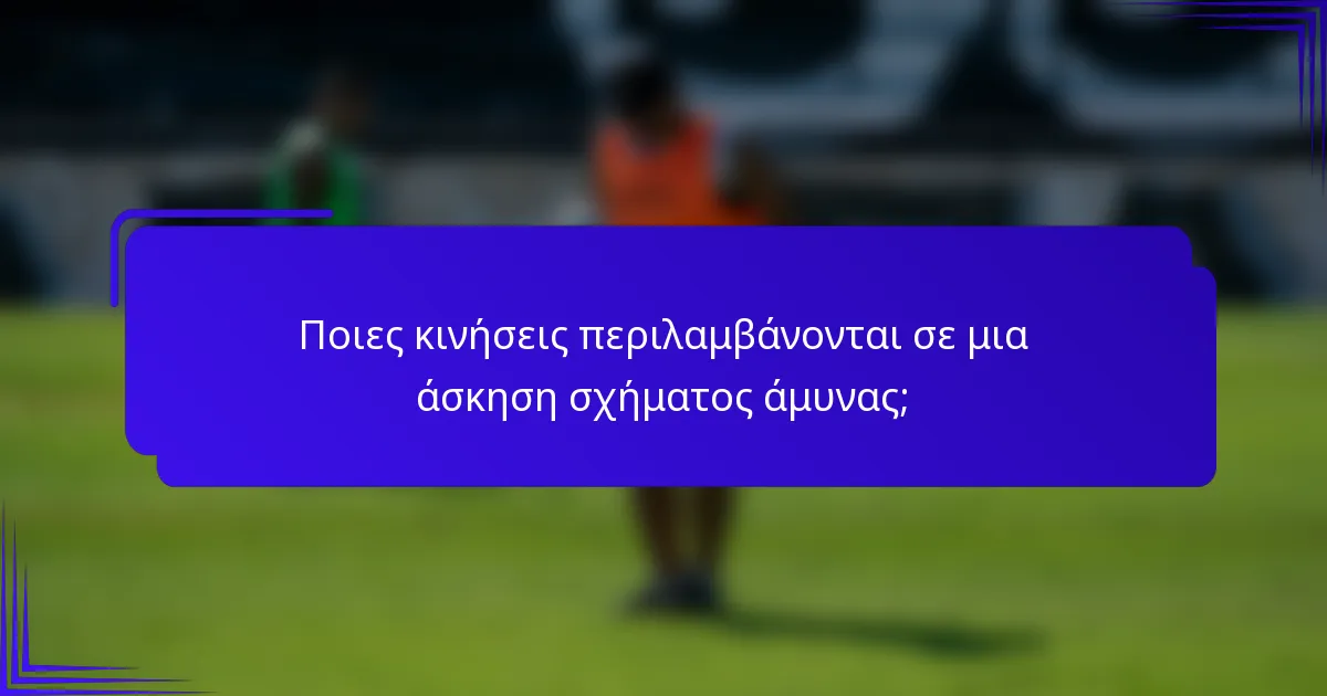 Ποιες κινήσεις περιλαμβάνονται σε μια άσκηση σχήματος άμυνας;